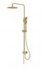 Lavita Zestaw prysznicowy z deszczownicą bez baterii Orion Brushed Gold 5900378346173